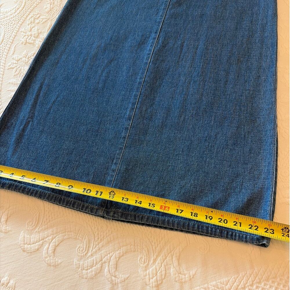 Emma James Denim Maxi Skirt Womens 12 NWT 100% Cotton Modest Western Blue - Picture 3 of 13